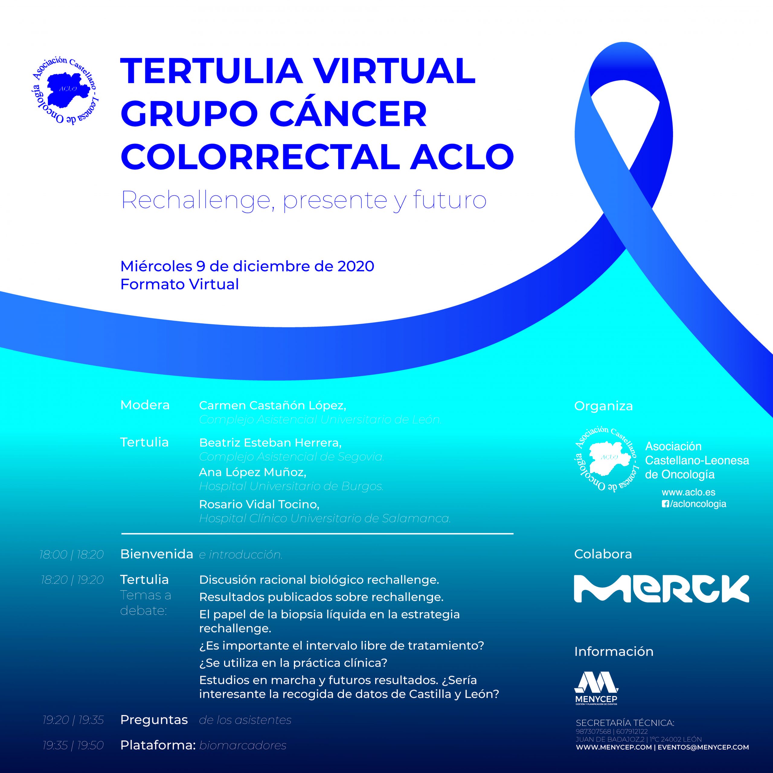 Tertulia Virtual Grupo Cáncer Colorrectal ACLO: Rechallenge, presente y futuro